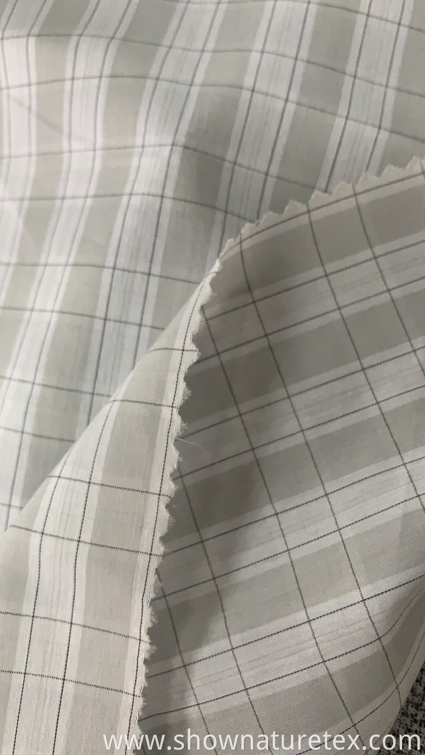 Yarn Dyed Checks Paper Like Fabric